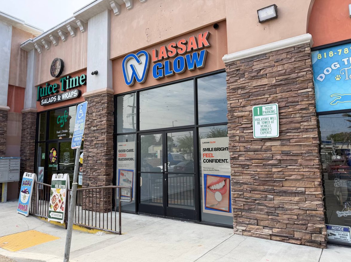 Lassak Glow Dental storefront in Panorama City